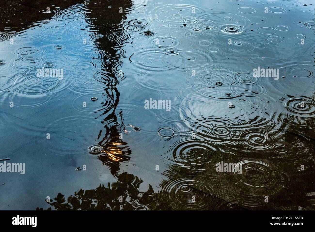South Bank im Regen, London, England Stockfoto