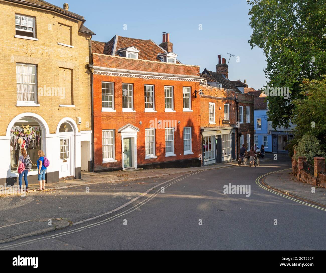 Historische denkmalgeschützte Gebäude in Church Street, Woodbridge, Suffolk, England, Großbritannien Stockfoto