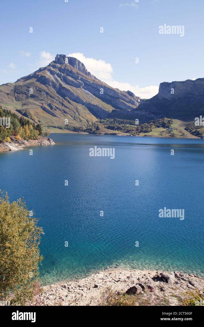 Cormets de Roselend Savoie : lac Barrage de Roselend Stockfoto