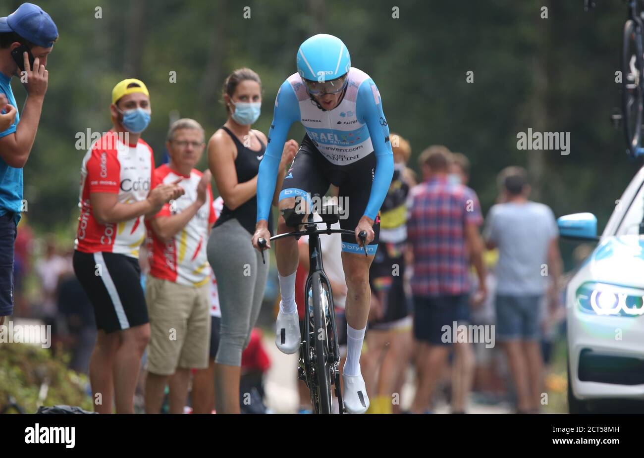 Daniel Martin von Israel Start - UP Nation während der Tour de France 2020, Radrennen Etappe 20, Zeitfahren, Lure - La Planche des Belles Filles (36,2 km) am 19. September 2020 in Plancher-les-Mines, Frankreich - Foto Laurent Lairys / MAXPPP Stockfoto