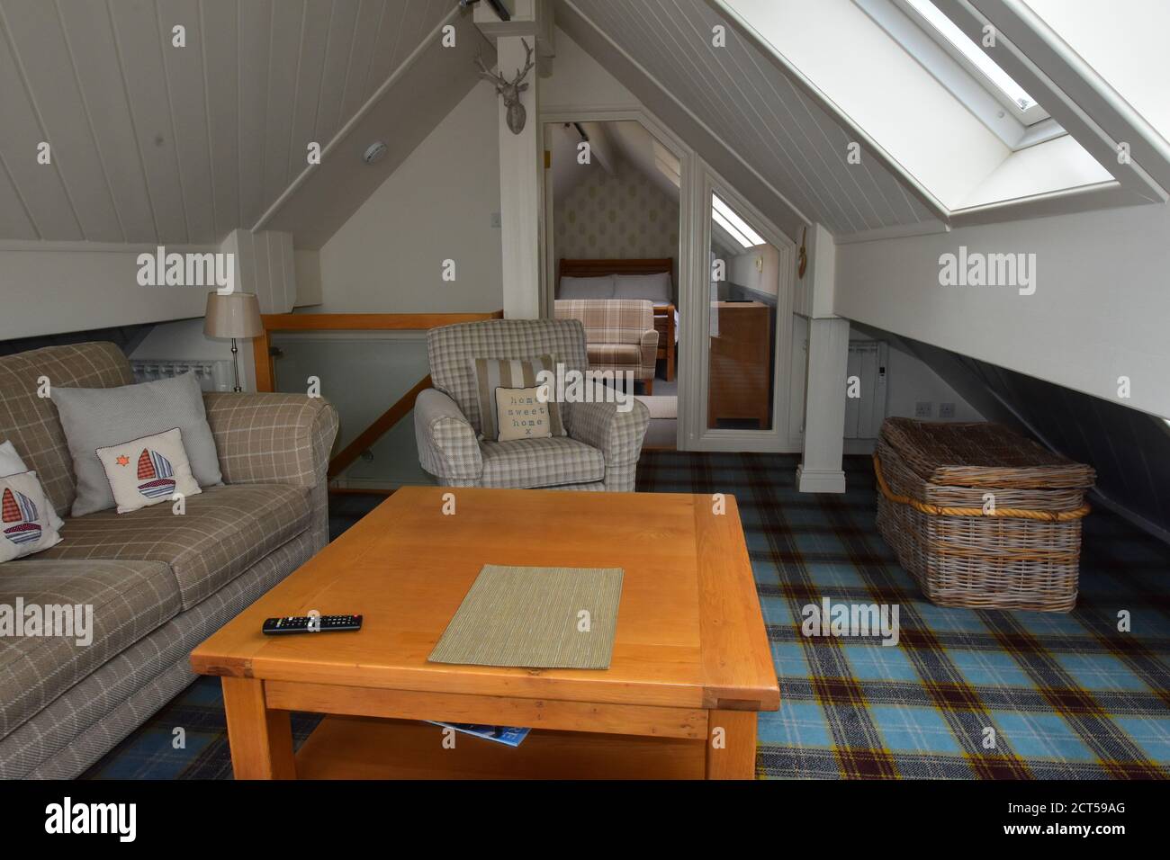 Loft Schlafzimmer/Lounge Stockfoto