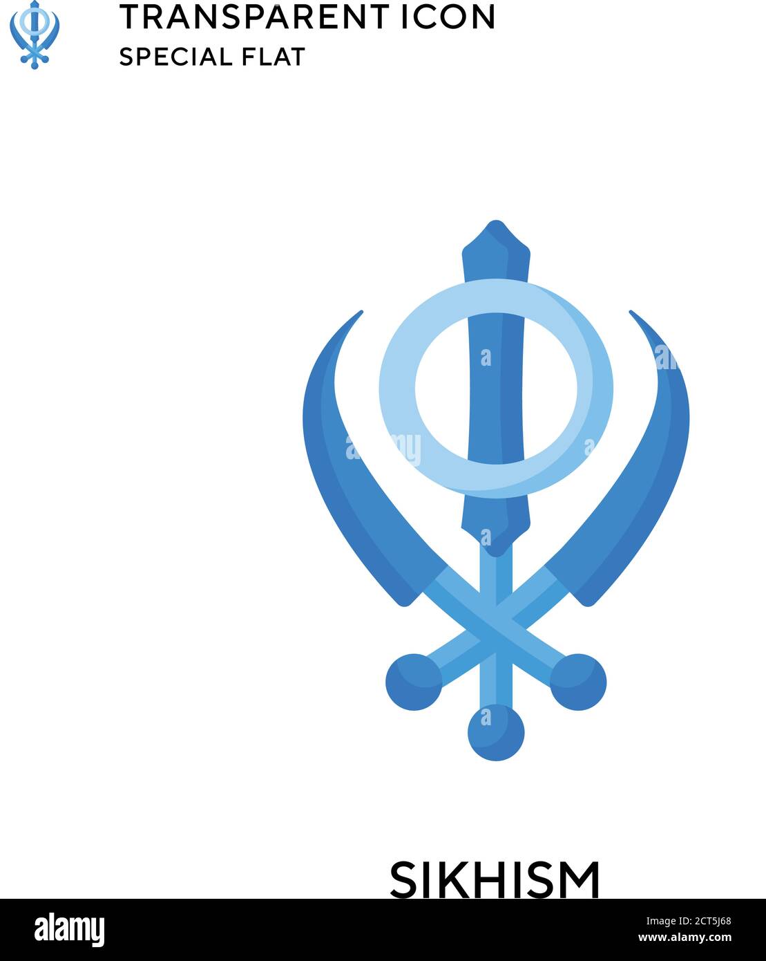 Sikhismus Vektor-Symbol. Flache Illustration. Vektor EPS 10. Stock Vektor