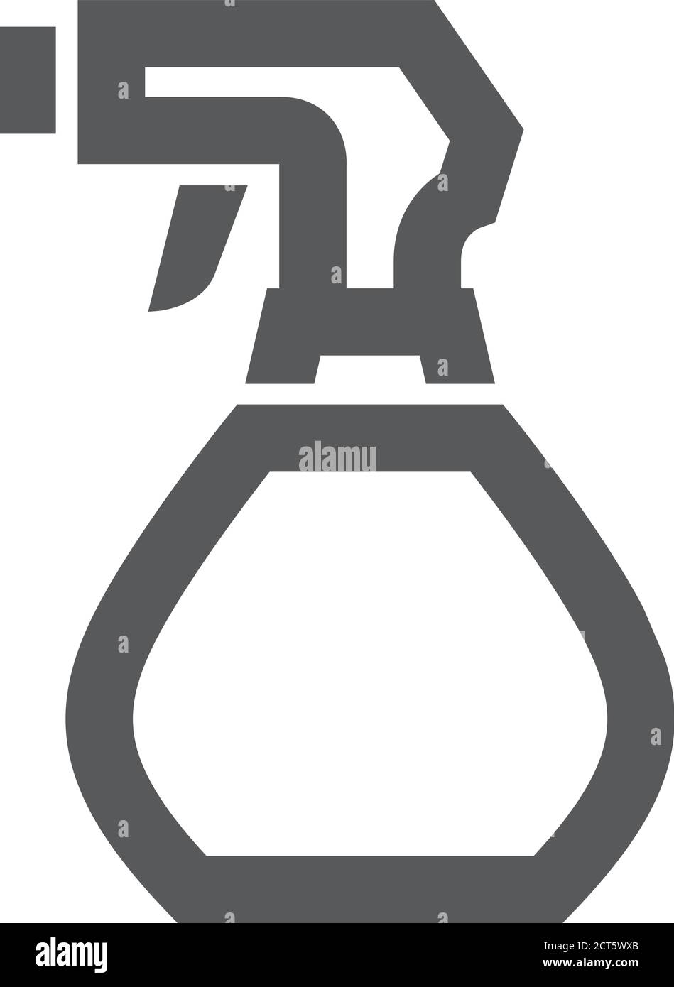 Sprühflasche Symbol in dicken Umriss Stil. Schwarz-Weiß-Vektorgrafik. Stock Vektor
