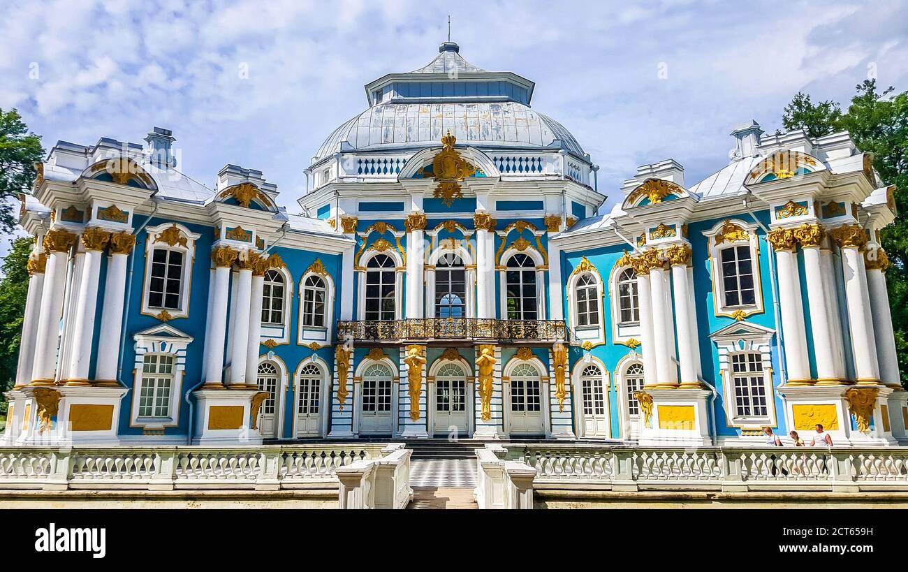 Hermitage Pavilion. Catherine Park, Tsarskoye Selo, St. Petersburg, Russland Stockfoto