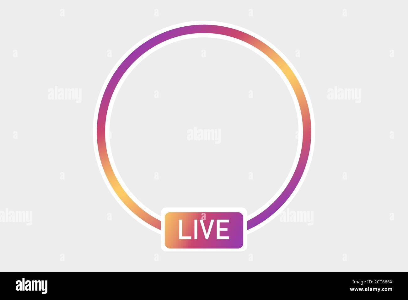 Neue Social Media Symbol Avatar LIVE-Video-Streaming bunte Gradient.Element für soziale Netzwerke, Web, mobile, ui, App Vector EPS 10. Stock Vektor
