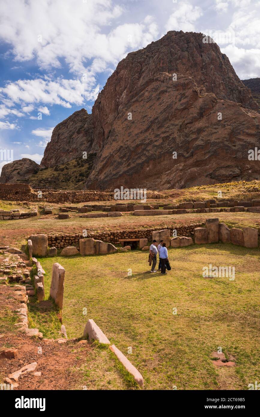 Pukara Inka Ruinen in Pucara, Puno Region, Peru, Südamerika Stockfoto