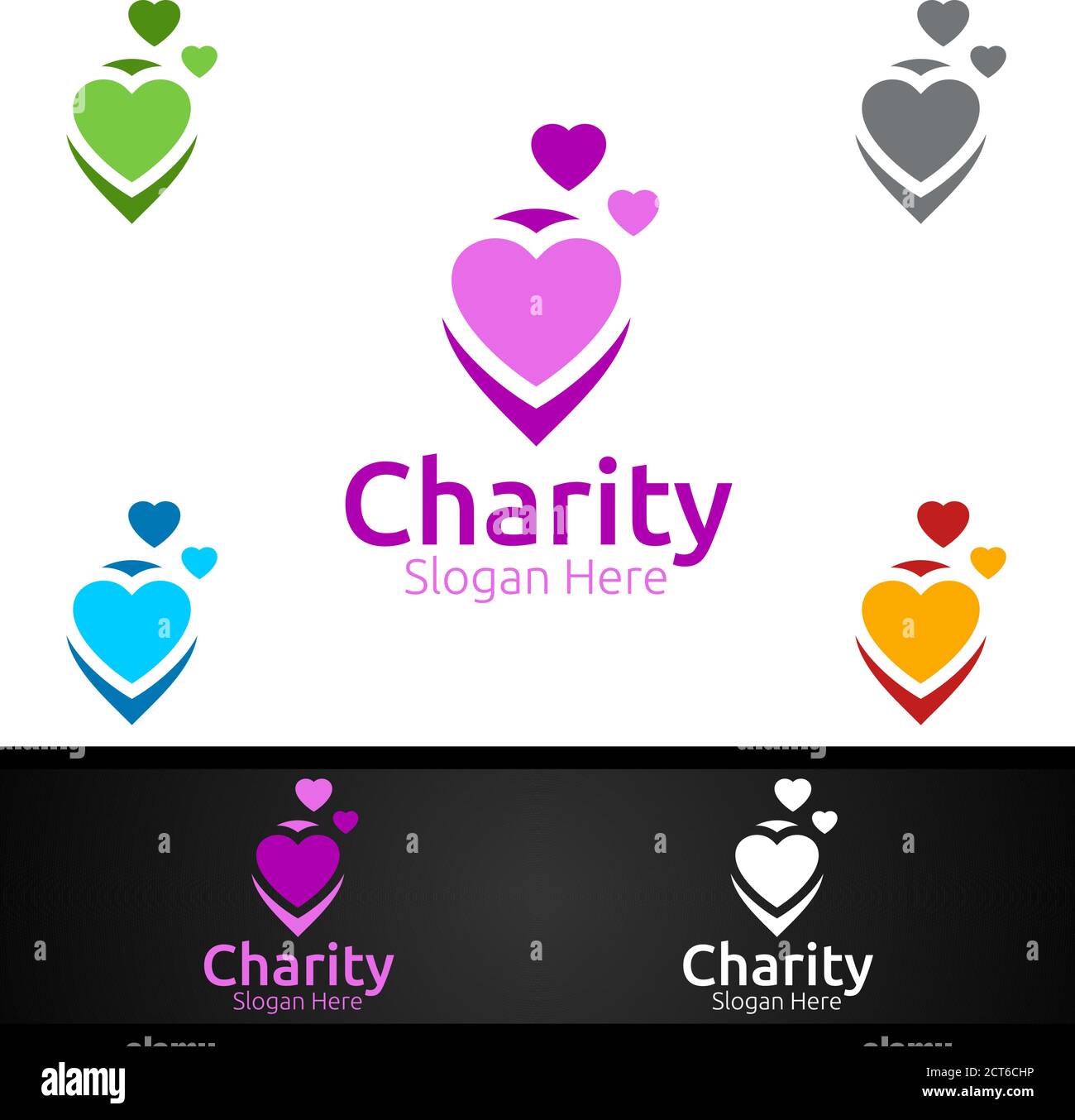 PIN helfende Hand Charity Foundation Kreatives Logo für freiwillige Kirche Oder Charity Spende Design Stock Vektor