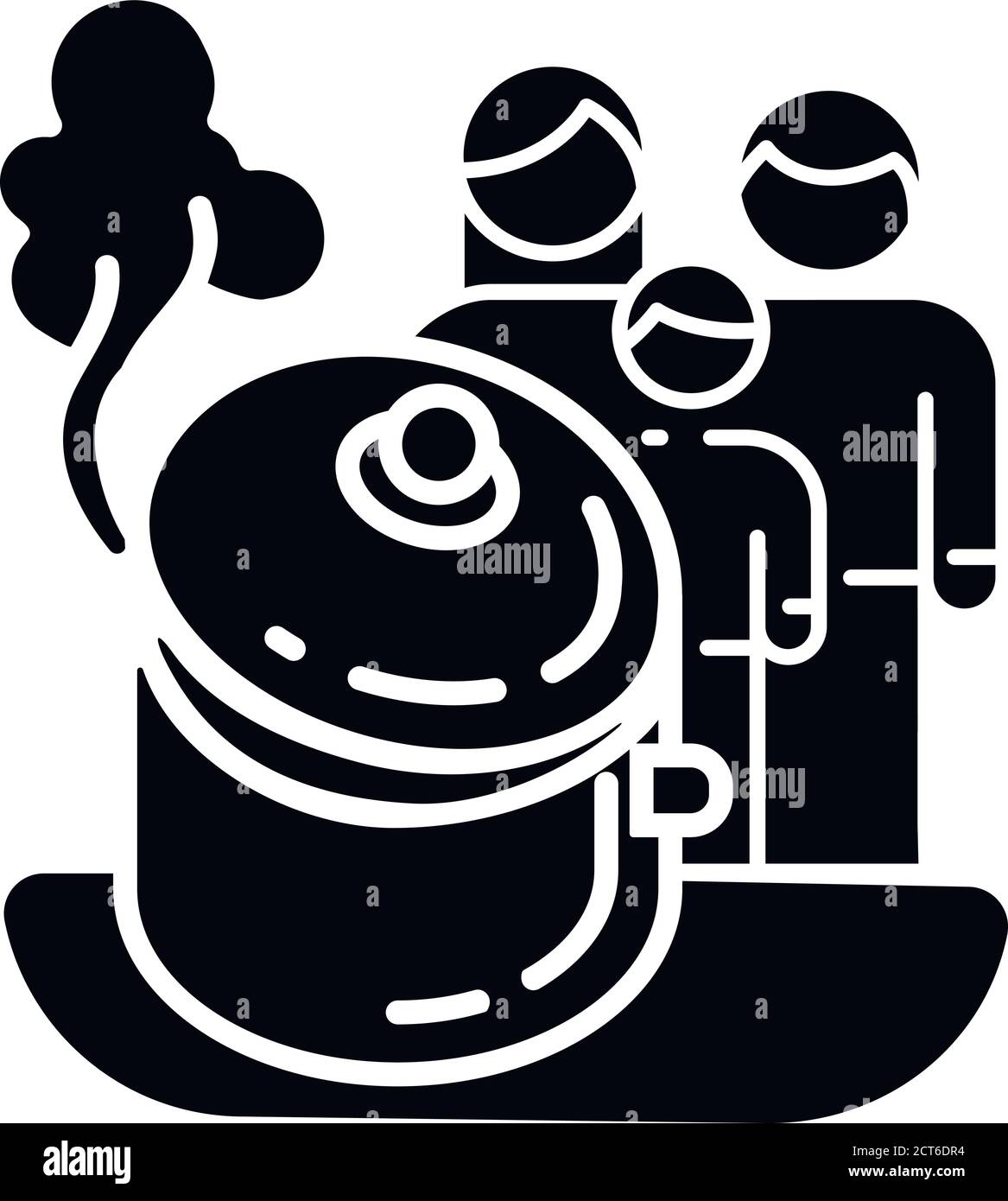 Hausmannskost schwarzes Glyphen-Symbol Stock Vektor