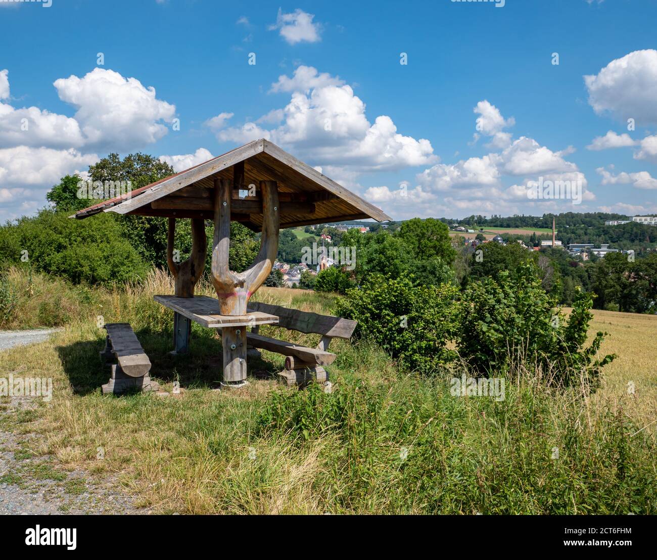 Rastplatz im malerischen Vogtland Stockfoto