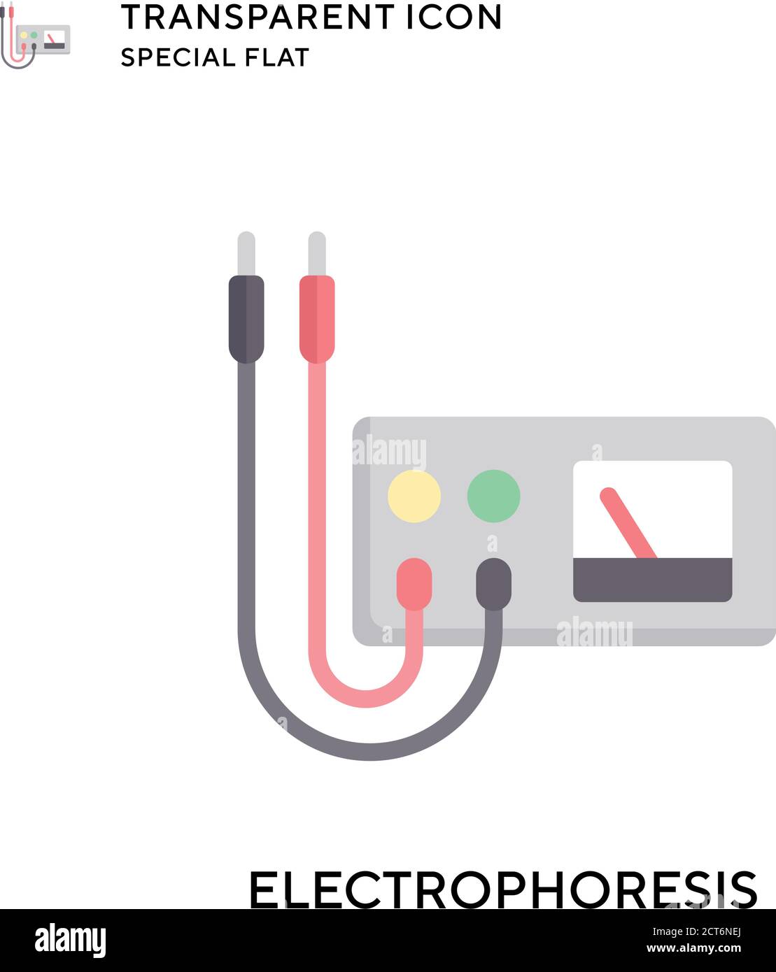 Elektrophoresevektor-Symbol. Flache Illustration. Vektor EPS 10. Stock Vektor