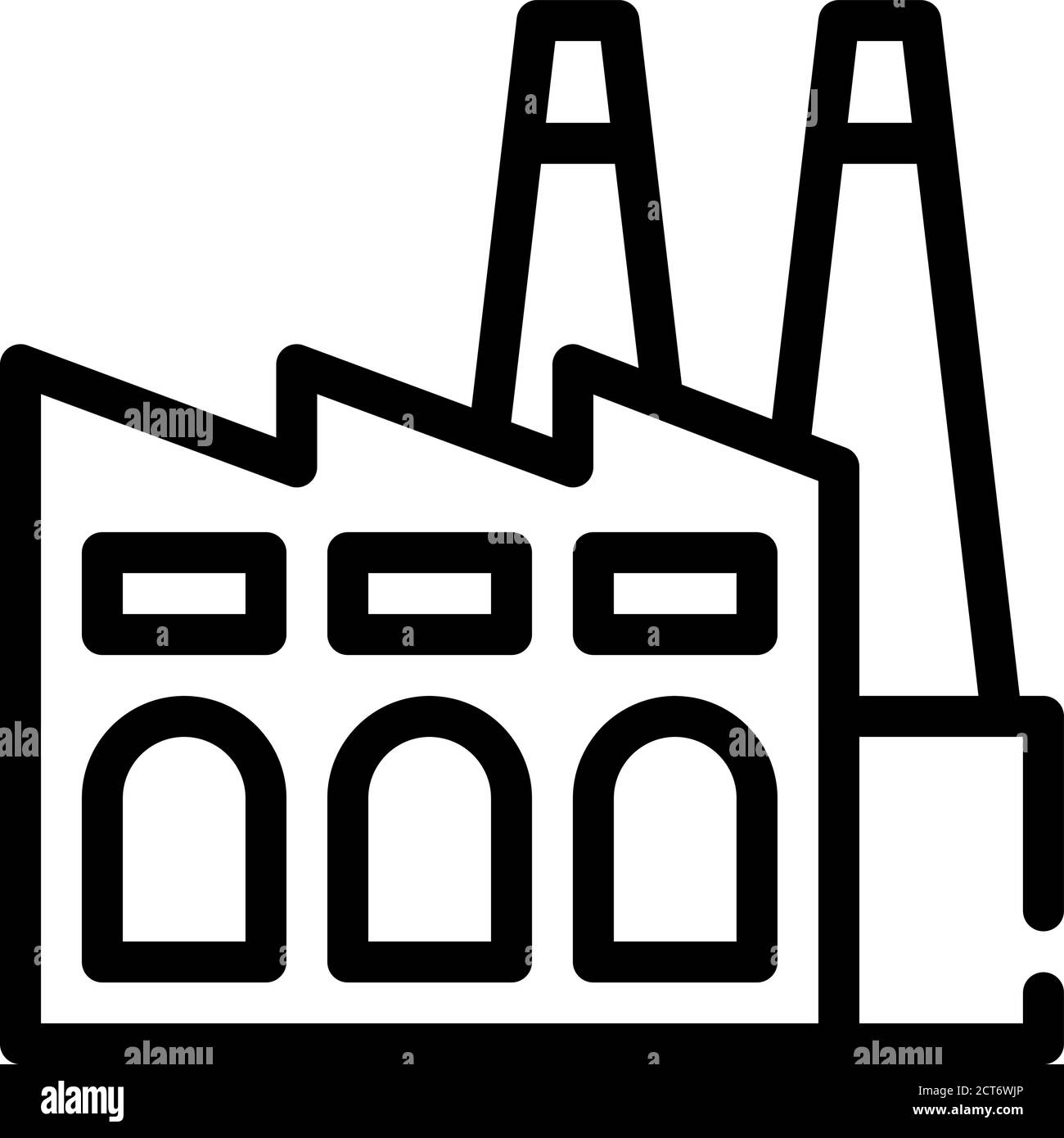 Abbildung des Symbols für die Linie der Werksumweltbelastung Stock Vektor