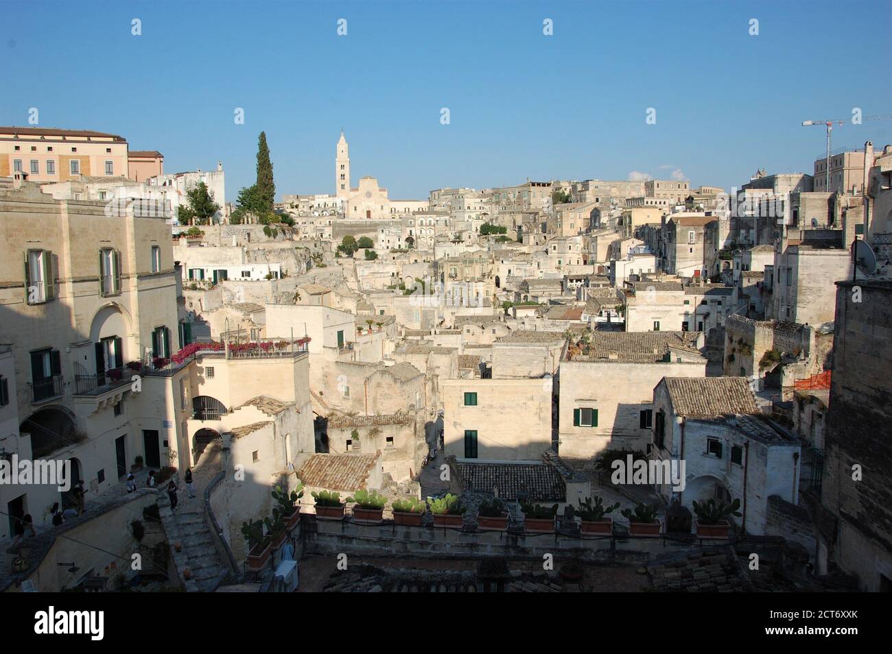 Stadtansicht von Sasso Barisano UNESCO-Stätte in Matera Stockfoto