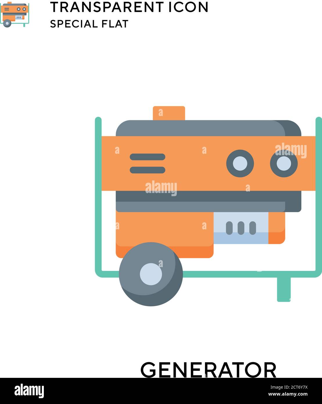 Generatorvektor-Symbol. Flache Illustration. Vektor EPS 10. Stock Vektor