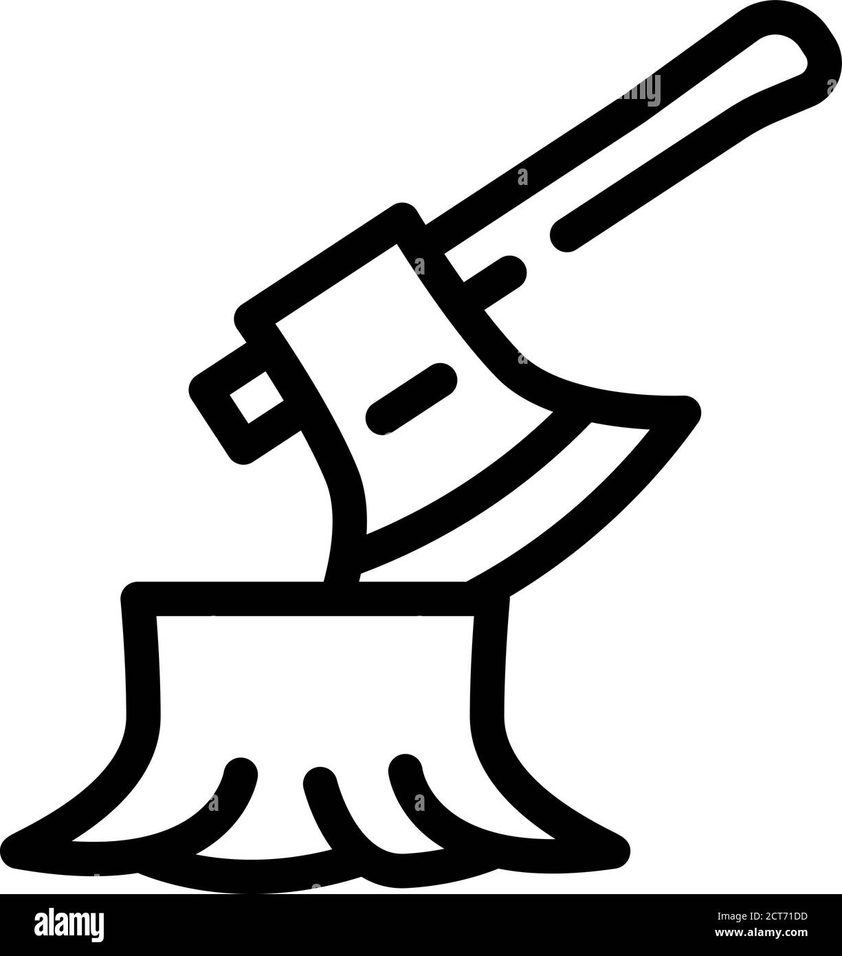 Entwaldung Problem Linie Symbol Vektor Symbol Illustration Stock Vektor