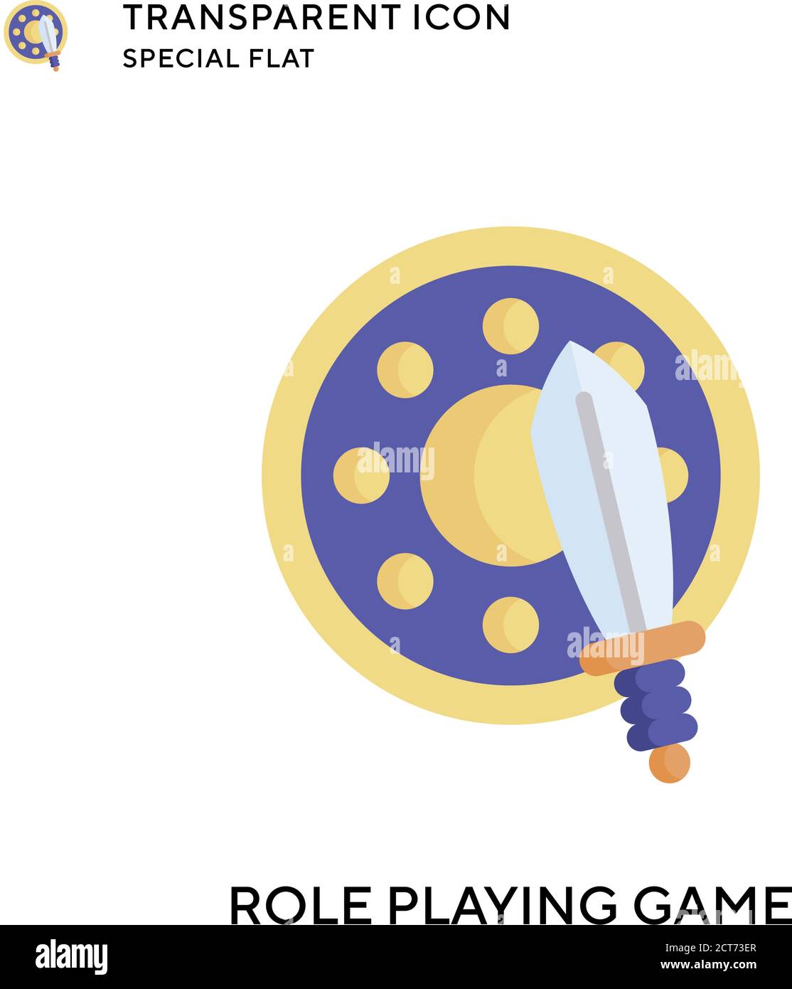 Vektor-Symbol für Rollenspiel. Flache Illustration. Vektor EPS 10. Stock Vektor