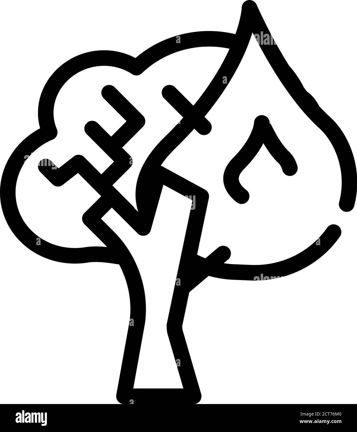 Abbildung des Vektorsymbols für Waldbrände Stock Vektor