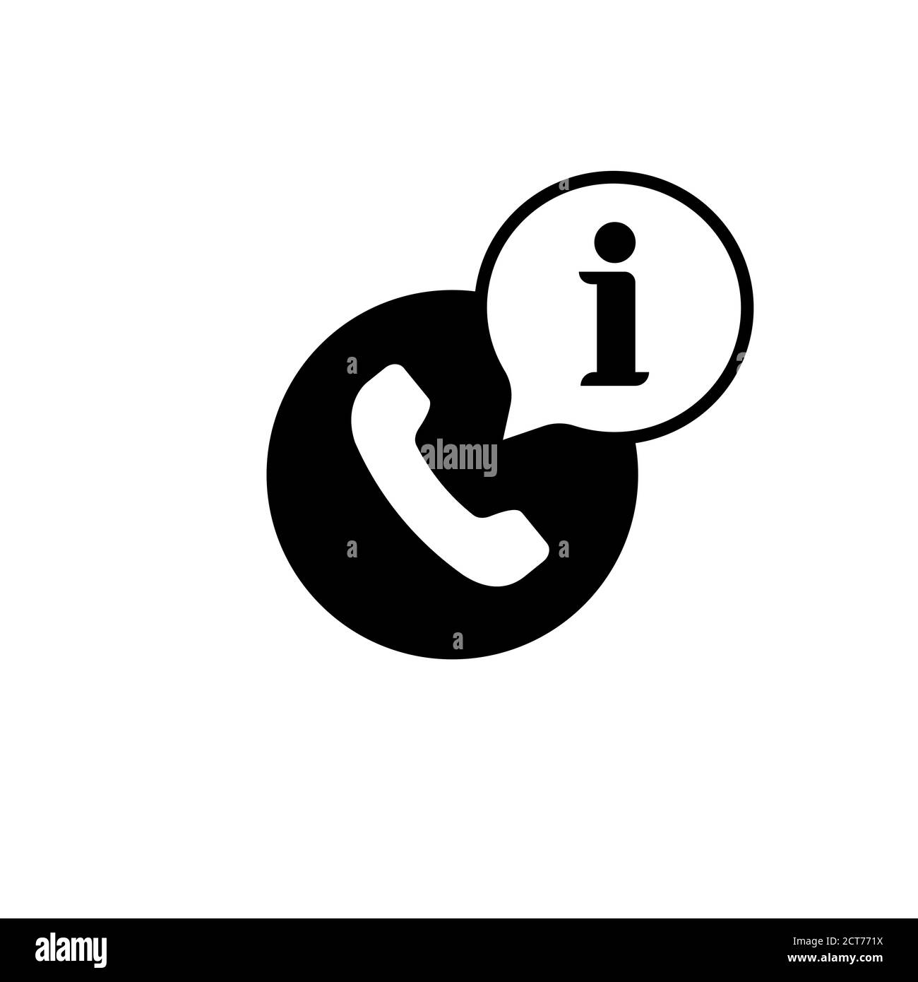 Symbol für Anrutinfo. Für Websites, mobil. Vektor auf isoliertem weißem Hintergrund. EPS 10. Stock Vektor