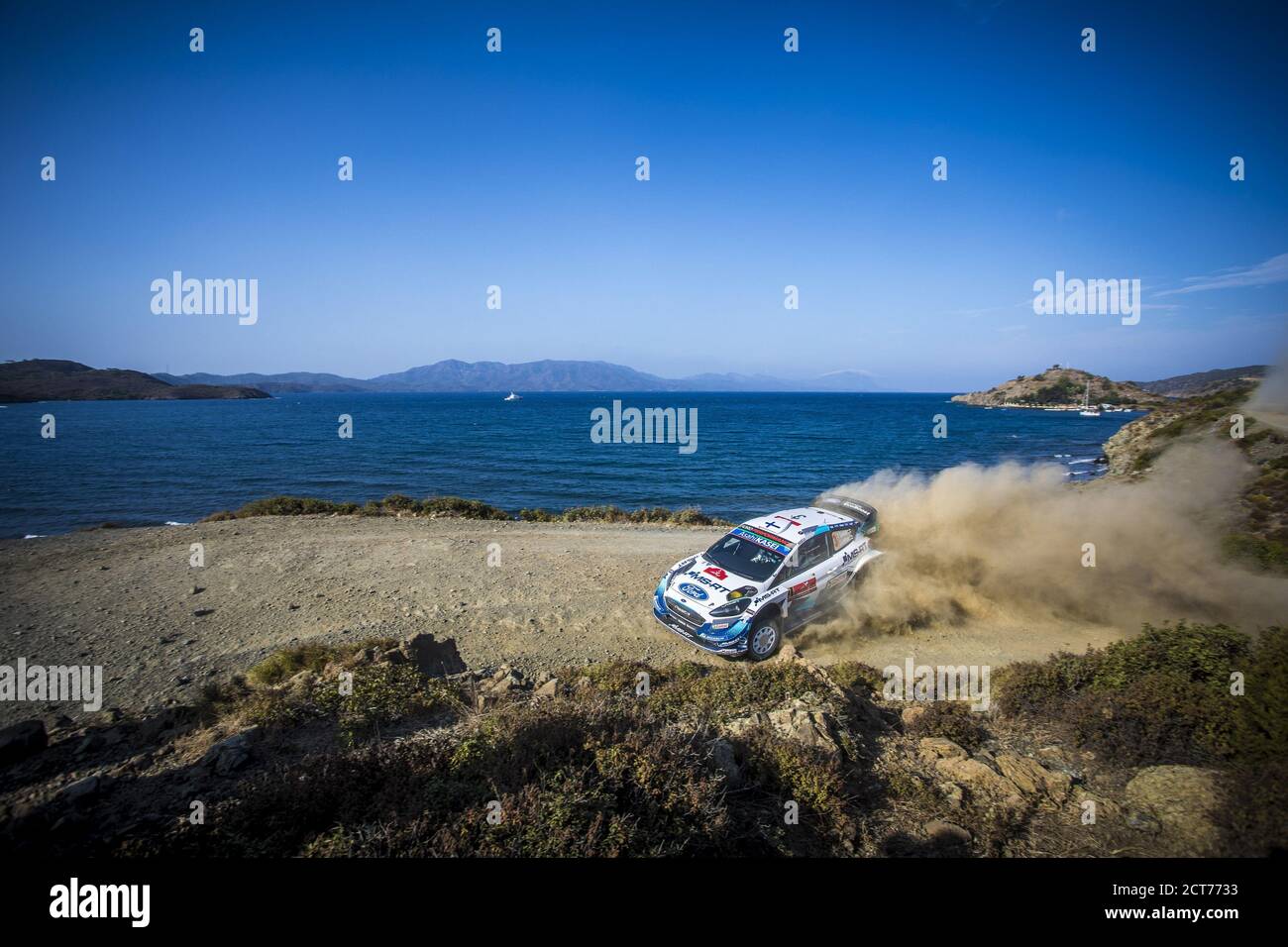 03 SUNINEN Teemu (FIN), LEHTINEN Jarmo (FIN), Ford Fiesta WRC, M-Sport Ford WRT, Aktion während der Rallye Türkei 2020, 5. Lauf der FIA WRC 2020 Stockfoto