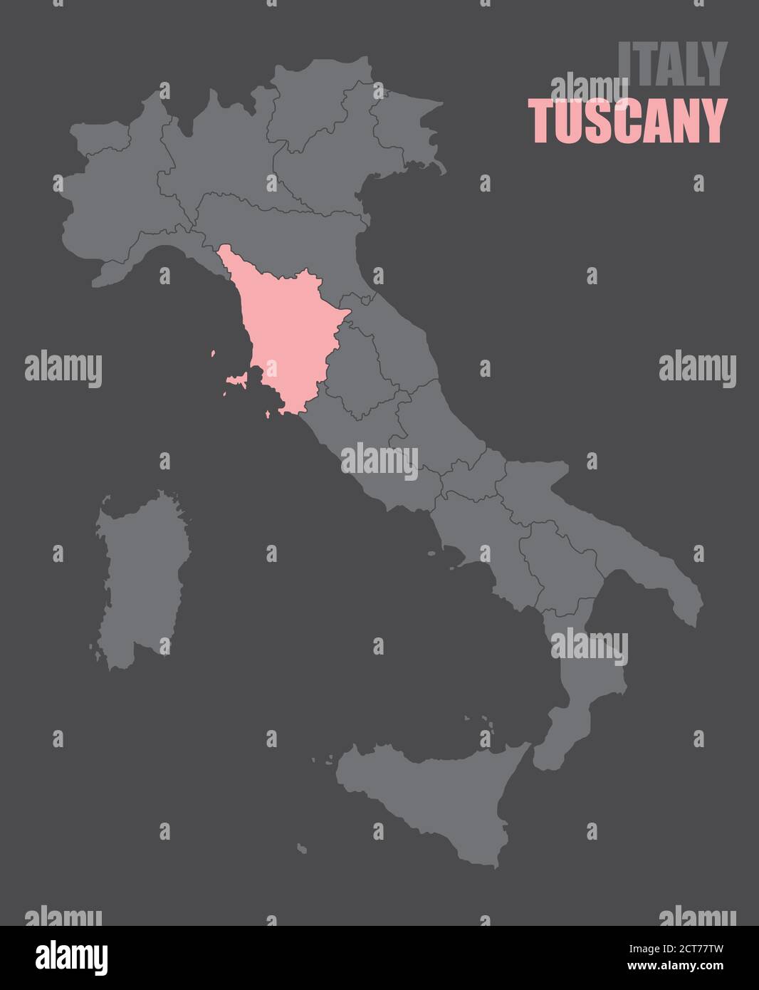 Italien Toskana Karte Stock Vektor