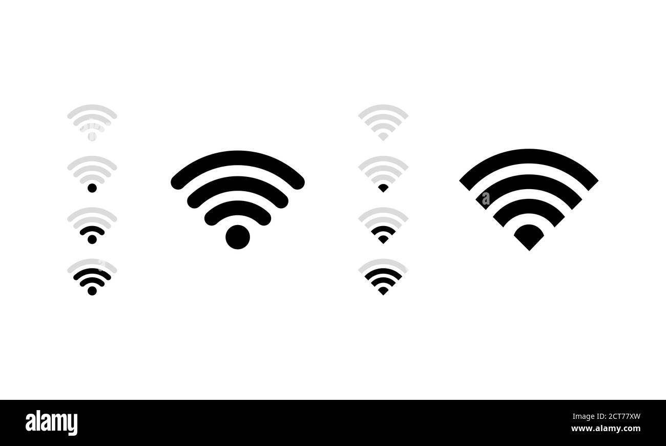 WLAN-Signal. Drahtlose Verbindung. Vektor auf isoliertem weißem Hintergrund. EPS 10. Stock Vektor