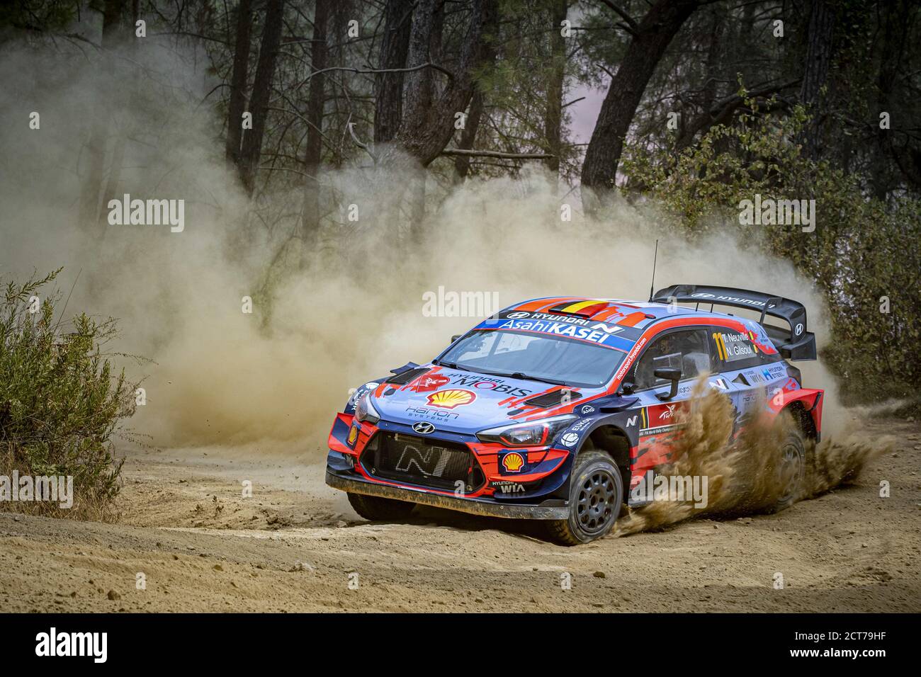 11 NEUVILLE Thierry (Bel), GILSOUL Nicolas (Bel), Hyundai i20 Coupe WRC, Hyundai Shell Mobis WRT, Aktion während der Rallye Türkei 2020, 5. Runde Stockfoto