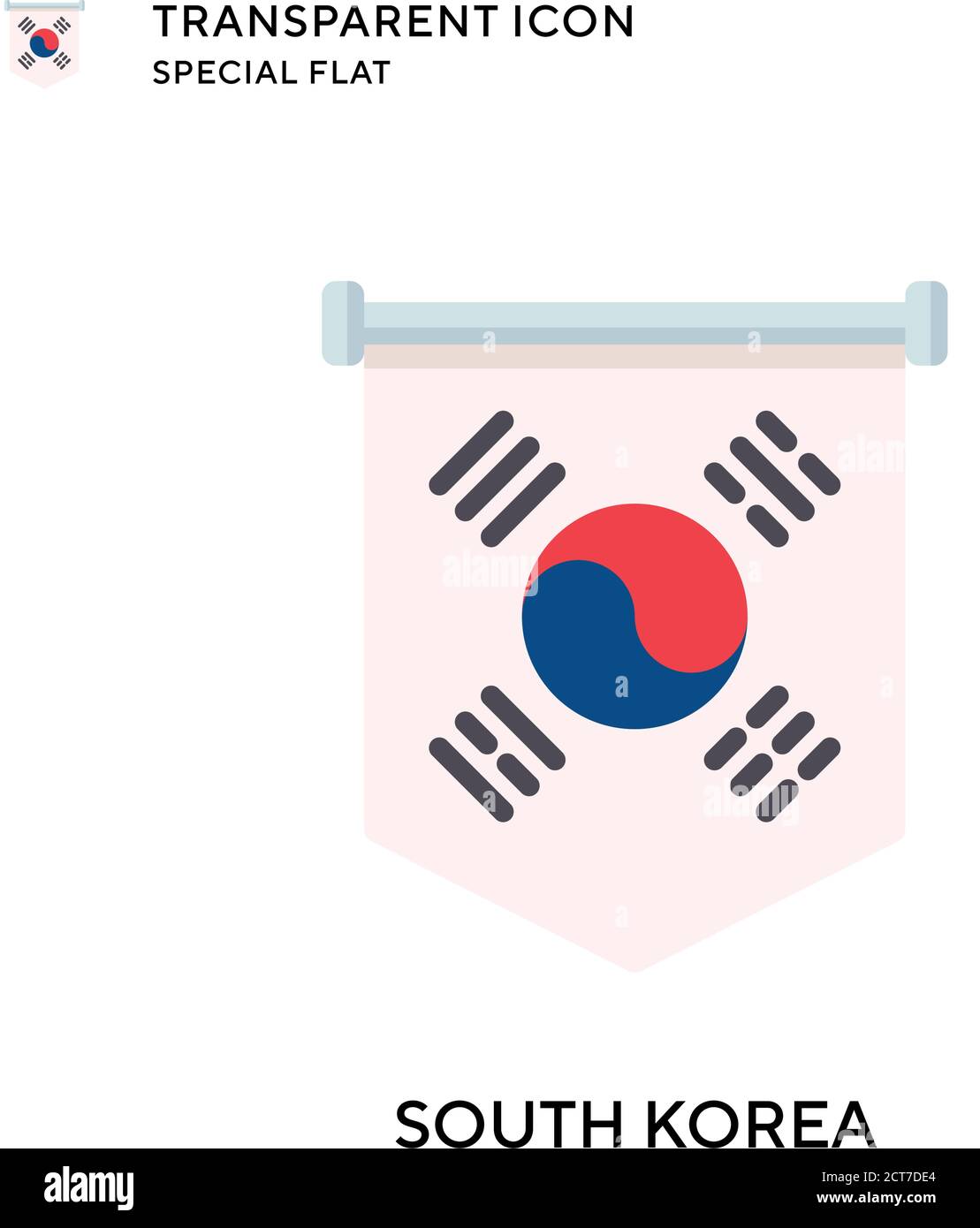 Vektorsymbol Südkorea. Flache Illustration. Vektor EPS 10. Stock Vektor