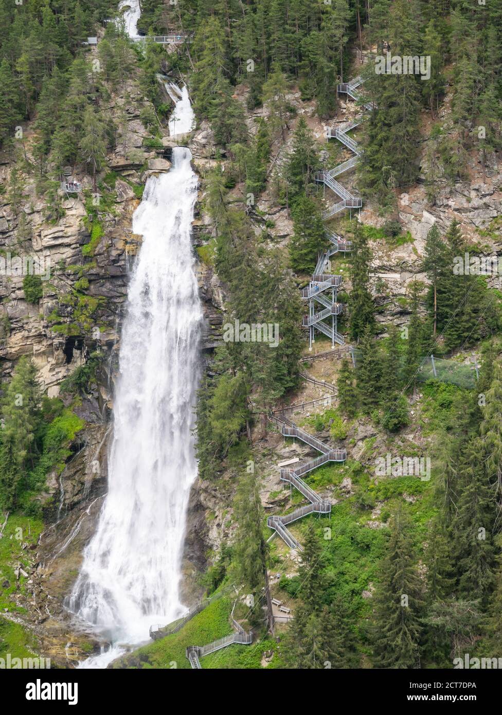 Stuibenfall Wasserfall bei Umhausen, Ötztal, Tirol, Österreich Stockfoto