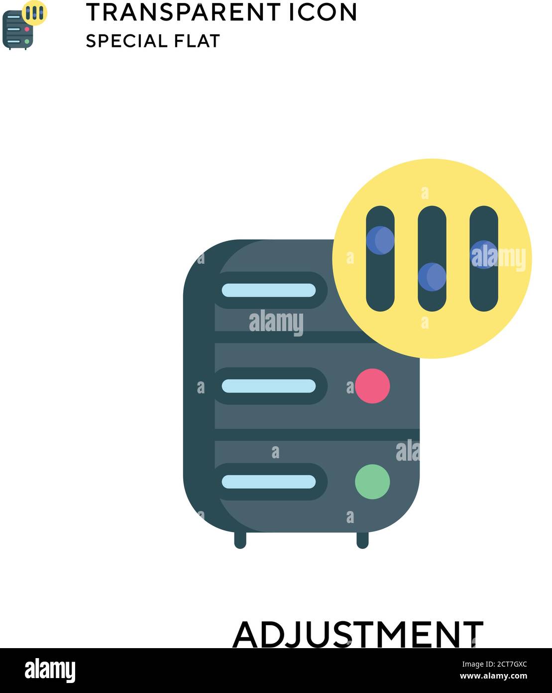 Symbol für den Anpassungsvektor. Flache Illustration. Vektor EPS 10. Stock Vektor