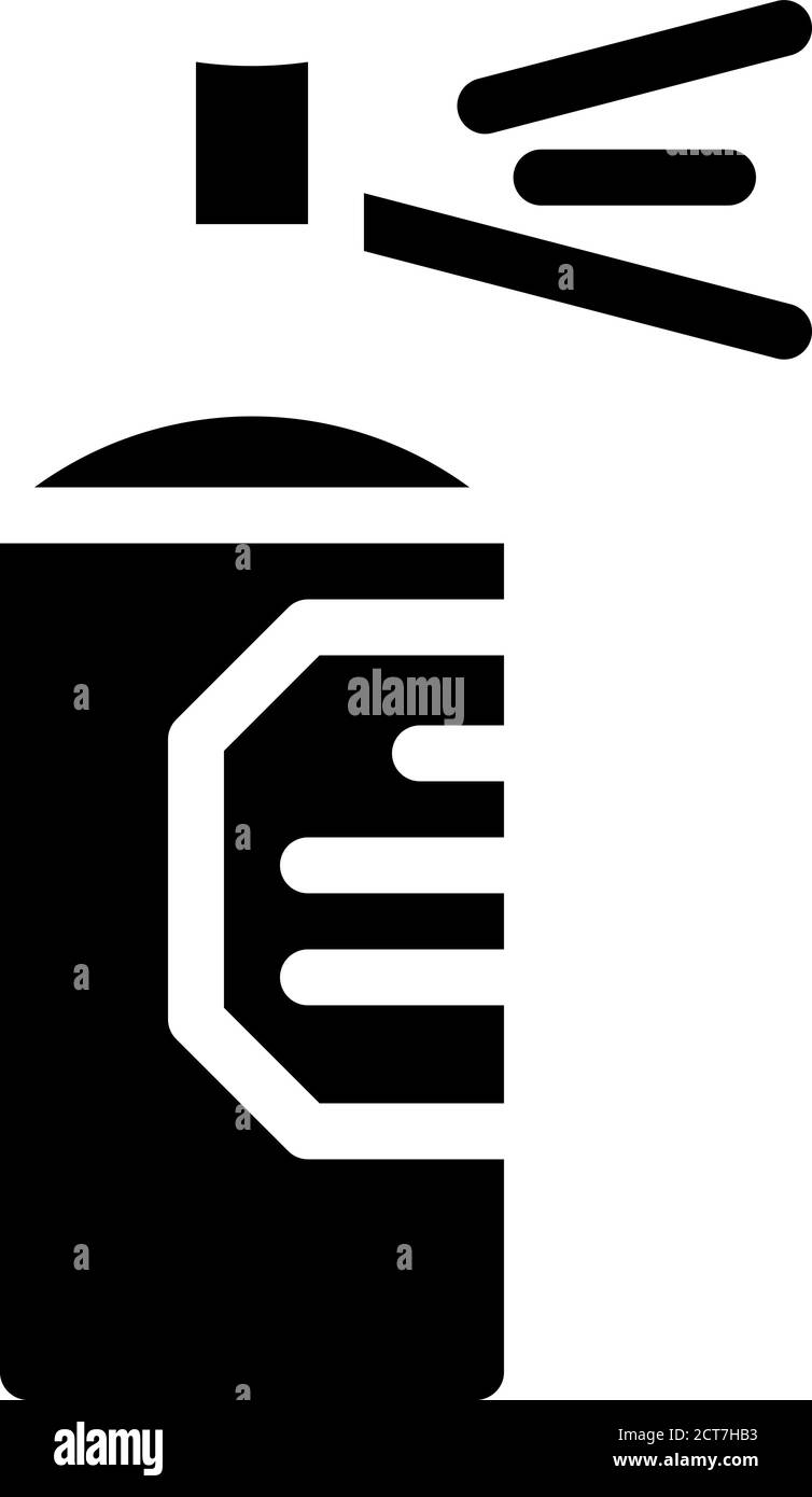 Farbe Flasche Glyphe Symbol Vektor Illustration Stock Vektor