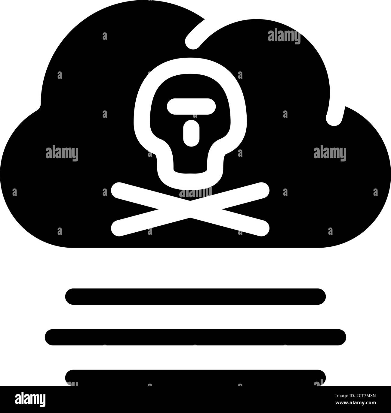Symbolvektor für Säureregen Glyphen Stock Vektor