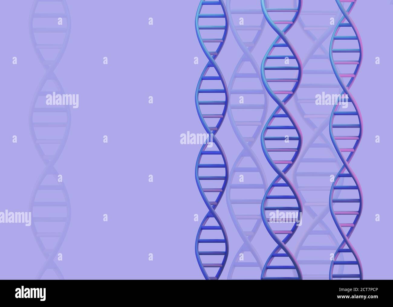 DNA-Moleküle Struktur auf hellem Hintergrund. Science and Technology Konzept, 3d Render Stockfoto