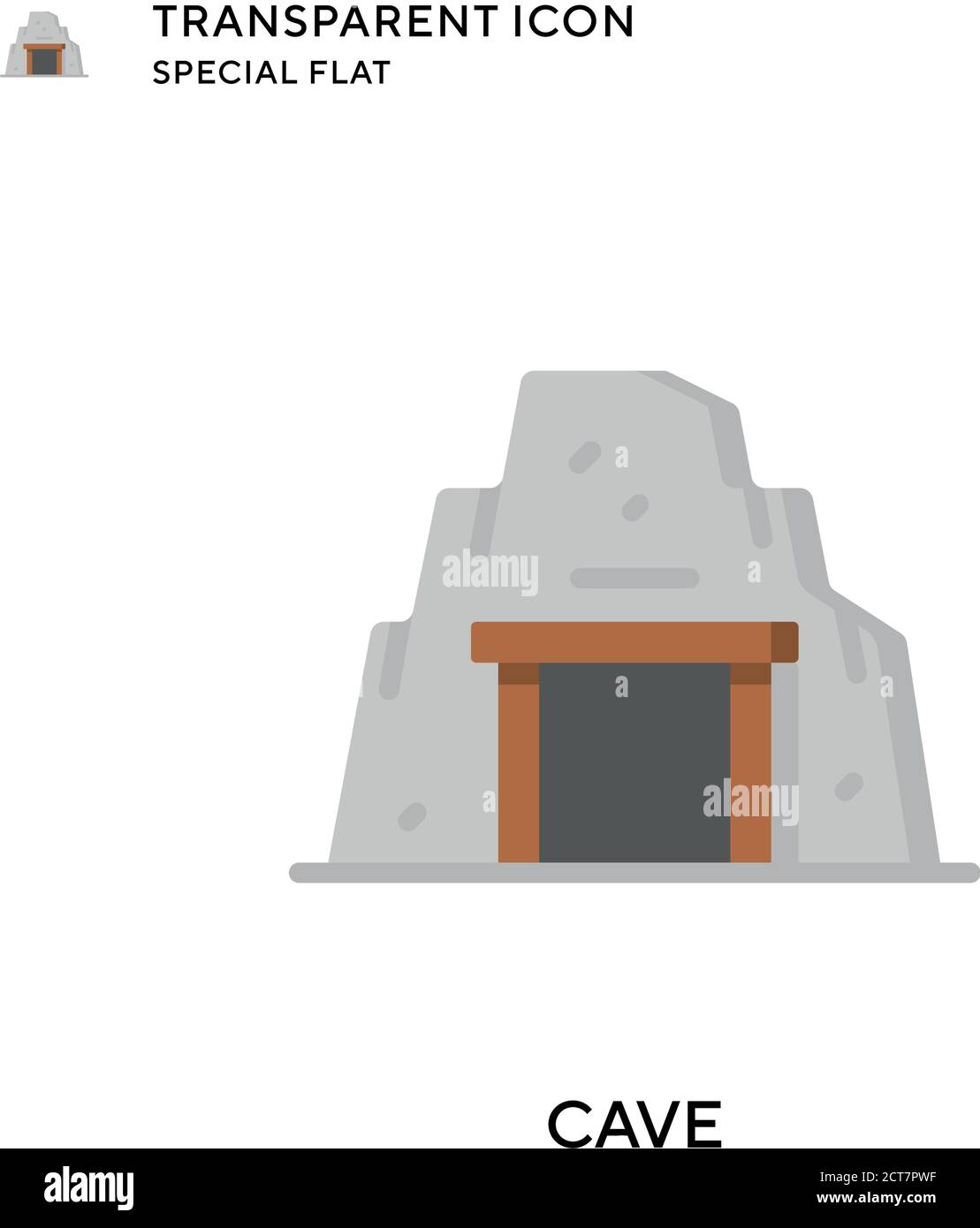 Höhlenvektor-Symbol. Flache Illustration. Vektor EPS 10. Stock Vektor
