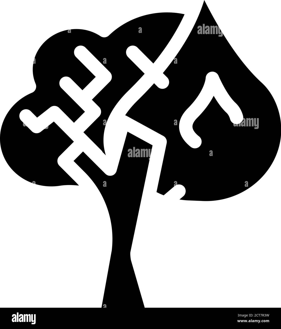 Waldbrände Glyphen Symbol Vektor Symbol Illustration Stock Vektor