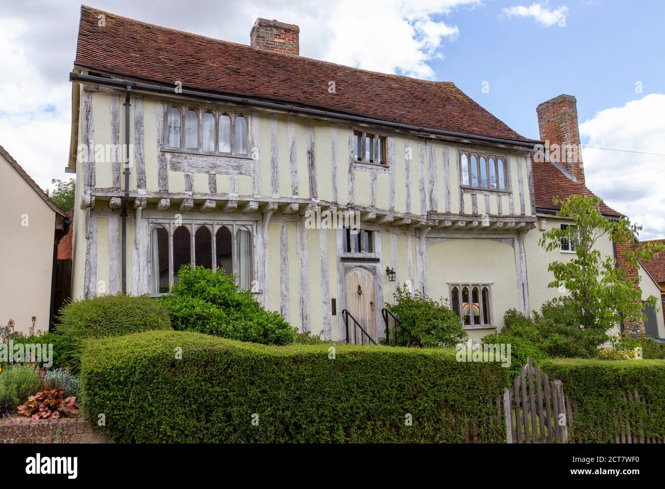 Ein schönes Fachwerkhaus in Lavenham, Suffolk, Großbritannien. Stockfoto