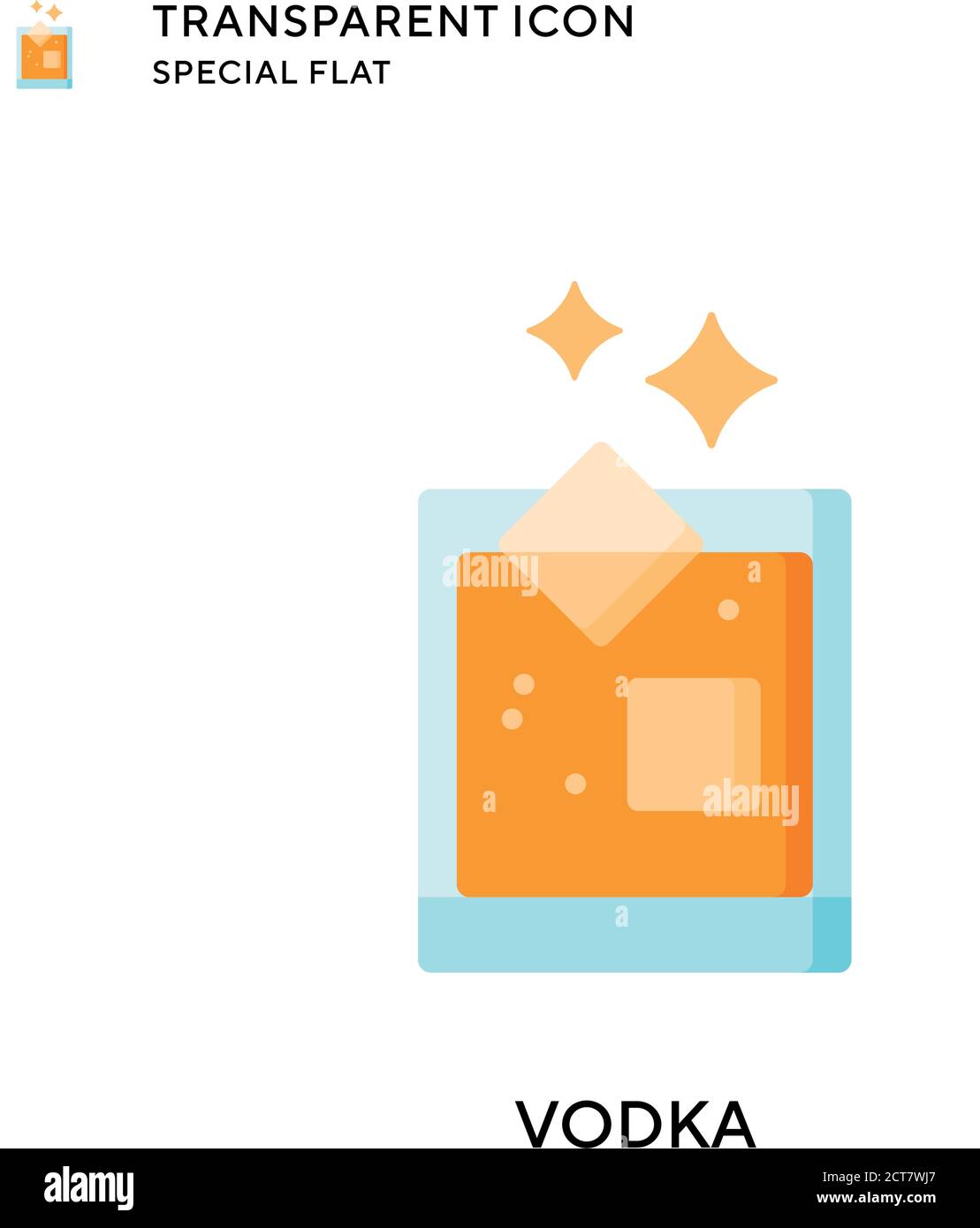 Vodka-Vektorsymbol. Flache Illustration. Vektor EPS 10. Stock Vektor