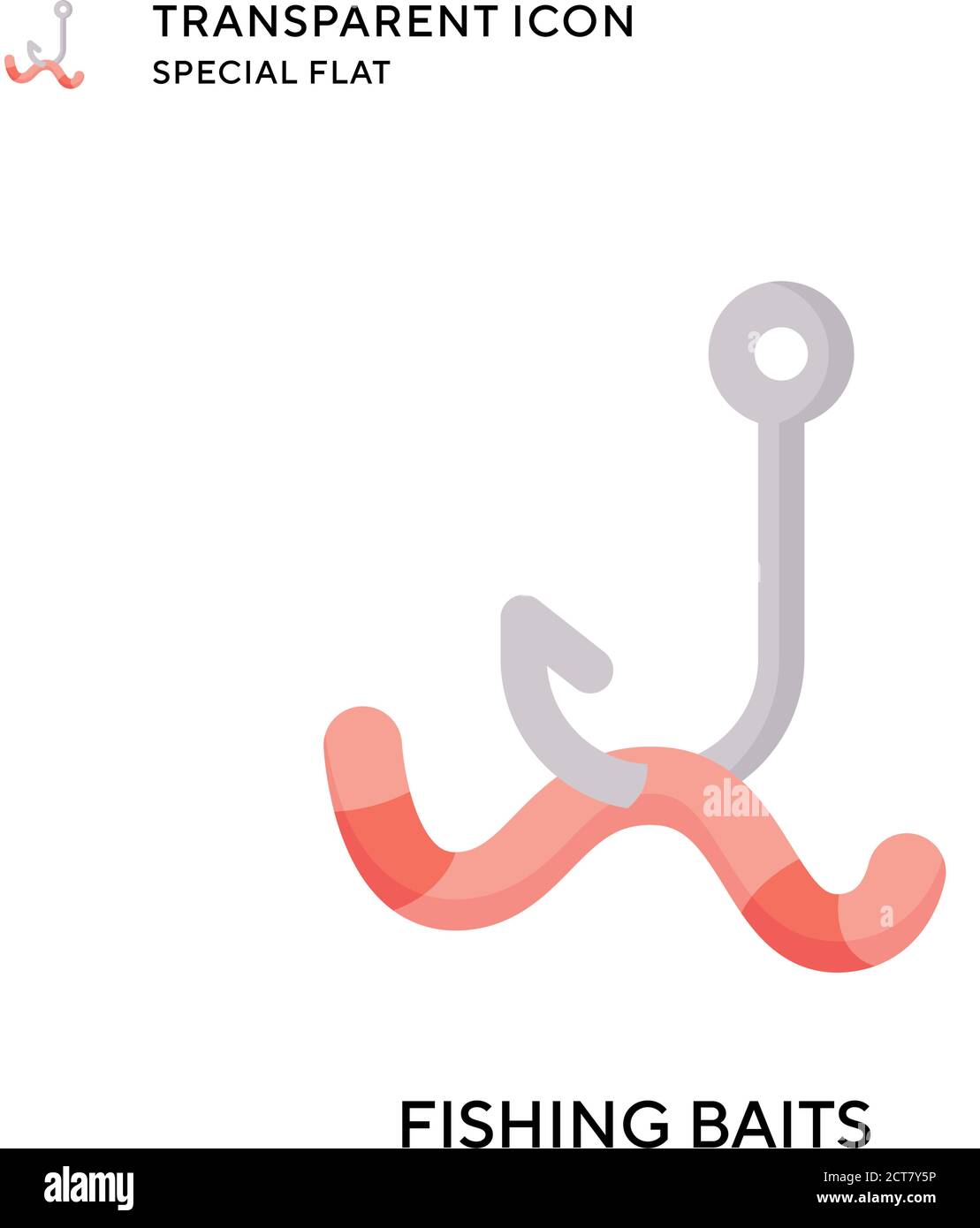 Angeln Köder Vektor-Symbol. Flache Illustration. Vektor EPS 10. Stock Vektor