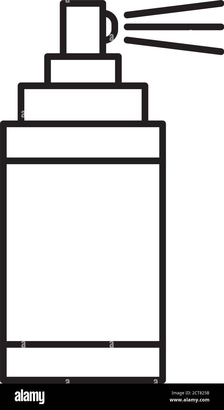 Manifestation Spray Flasche Linie Stil Symbol Vektor-Design Stock Vektor