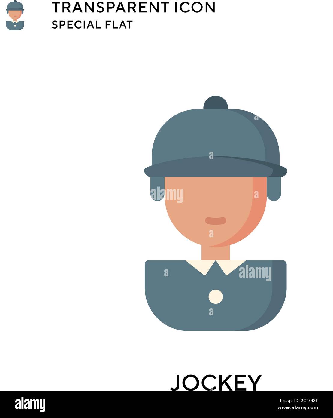 Jockey-Vektor-Symbol. Flache Illustration. Vektor EPS 10. Stock Vektor