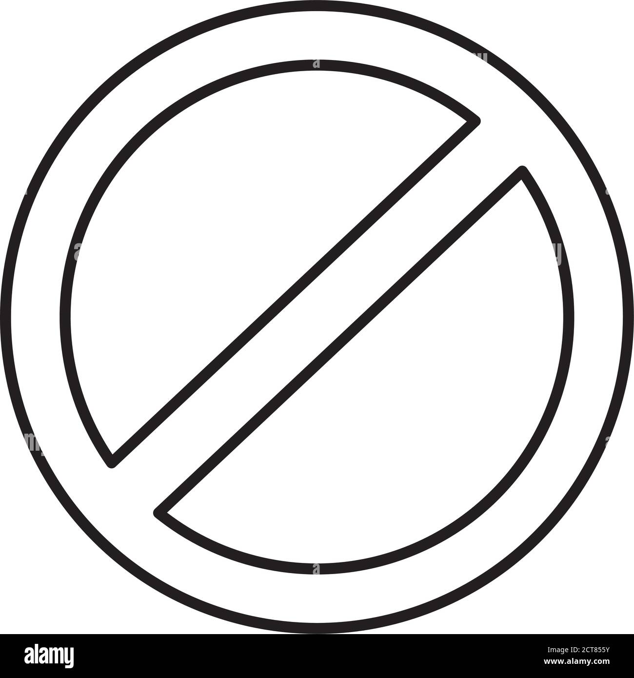 Manifestation Ban Linie Stil Symbol Vektor-Design Stock Vektor