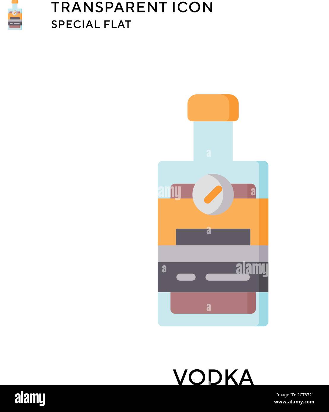 Vodka-Vektorsymbol. Flache Illustration. Vektor EPS 10. Stock Vektor