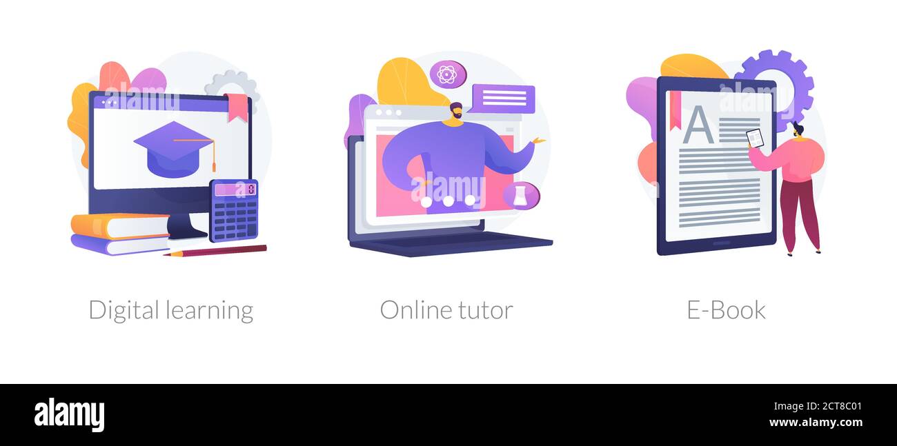 Adaptive Lernvektor Konzept Metaphern. Stock Vektor