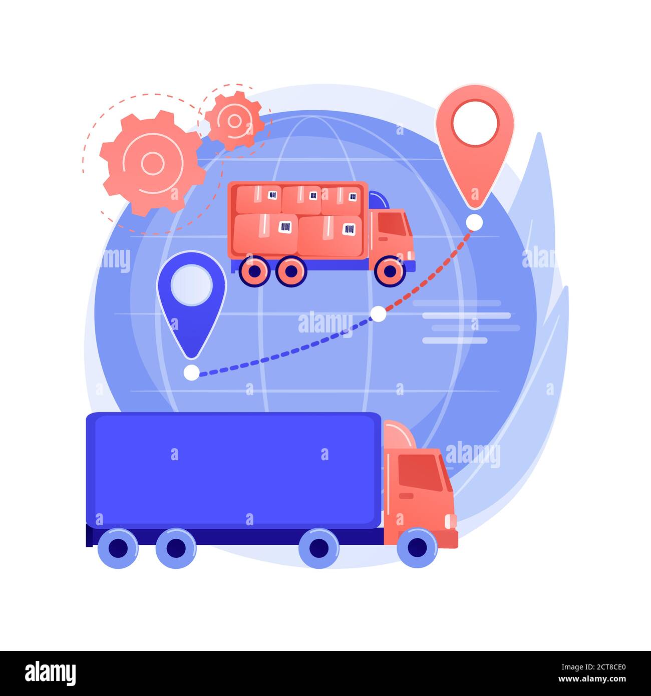 Kollaborative Logistik abstrakte Konzept Vektor Illustration. Stock Vektor