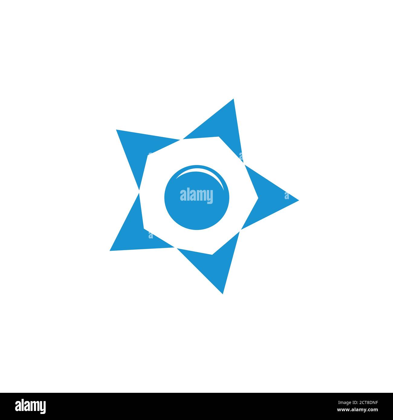 Star Kreis Pfeile, geometrische Logo Stock Vektor