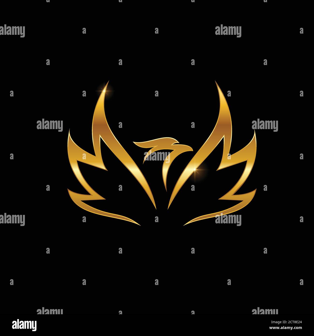 Ein Vektor Illustration von Golden Phoenix Logo Stock Vektor