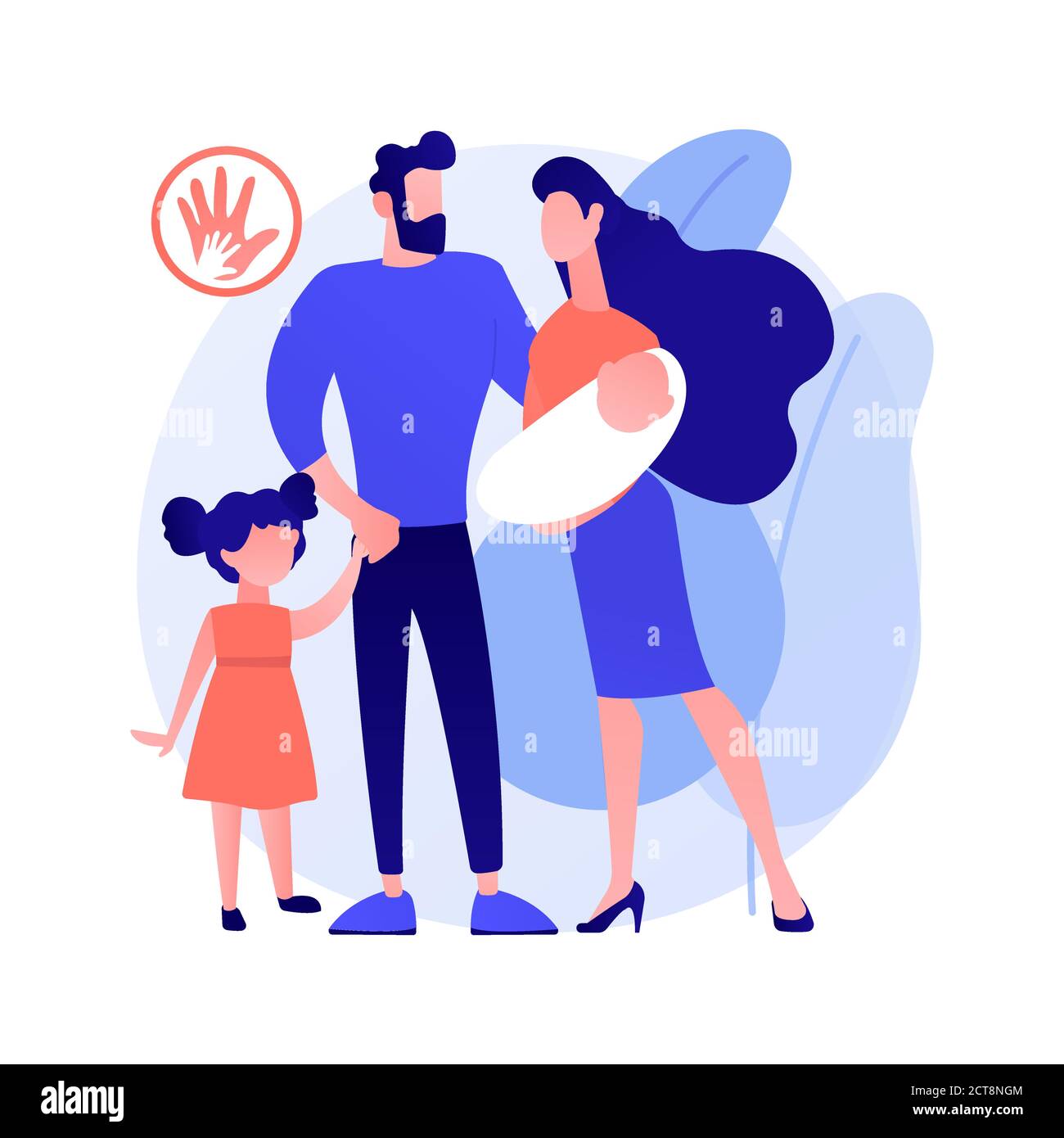 Parental Responsibility abstraktes Konzept Vektor Illustration. Stock Vektor
