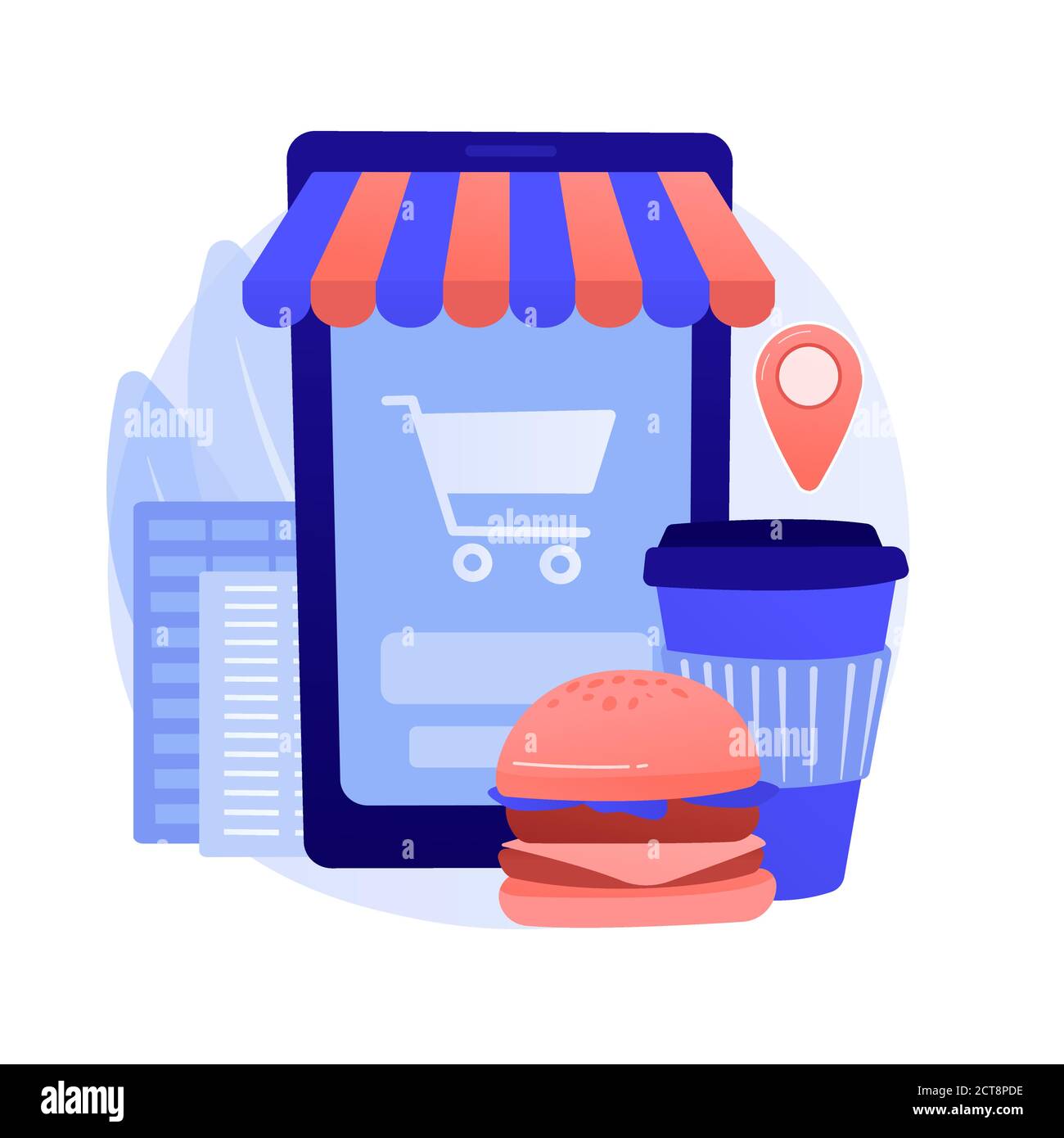 Online bestellen abstraktes Konzept Vektor Illustration. Stock Vektor