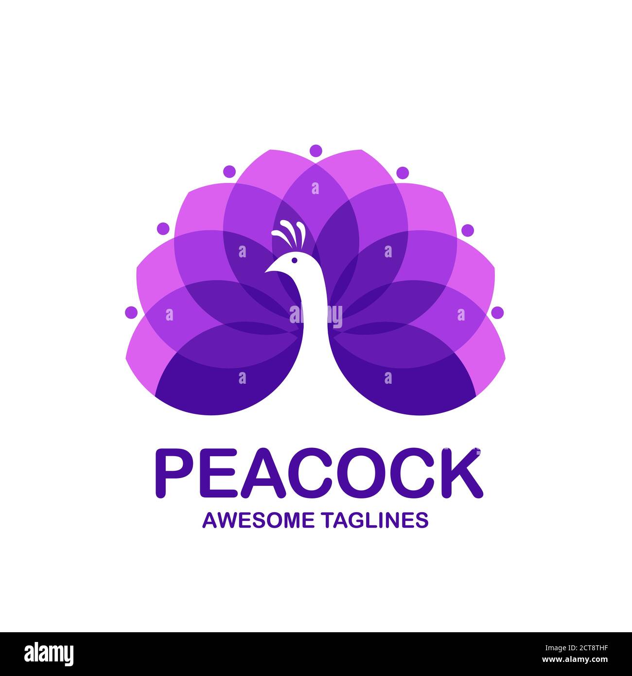 Kreative Einfache Bunte Pfau Logo Design Vektor Stock Vektorgrafik Alamy