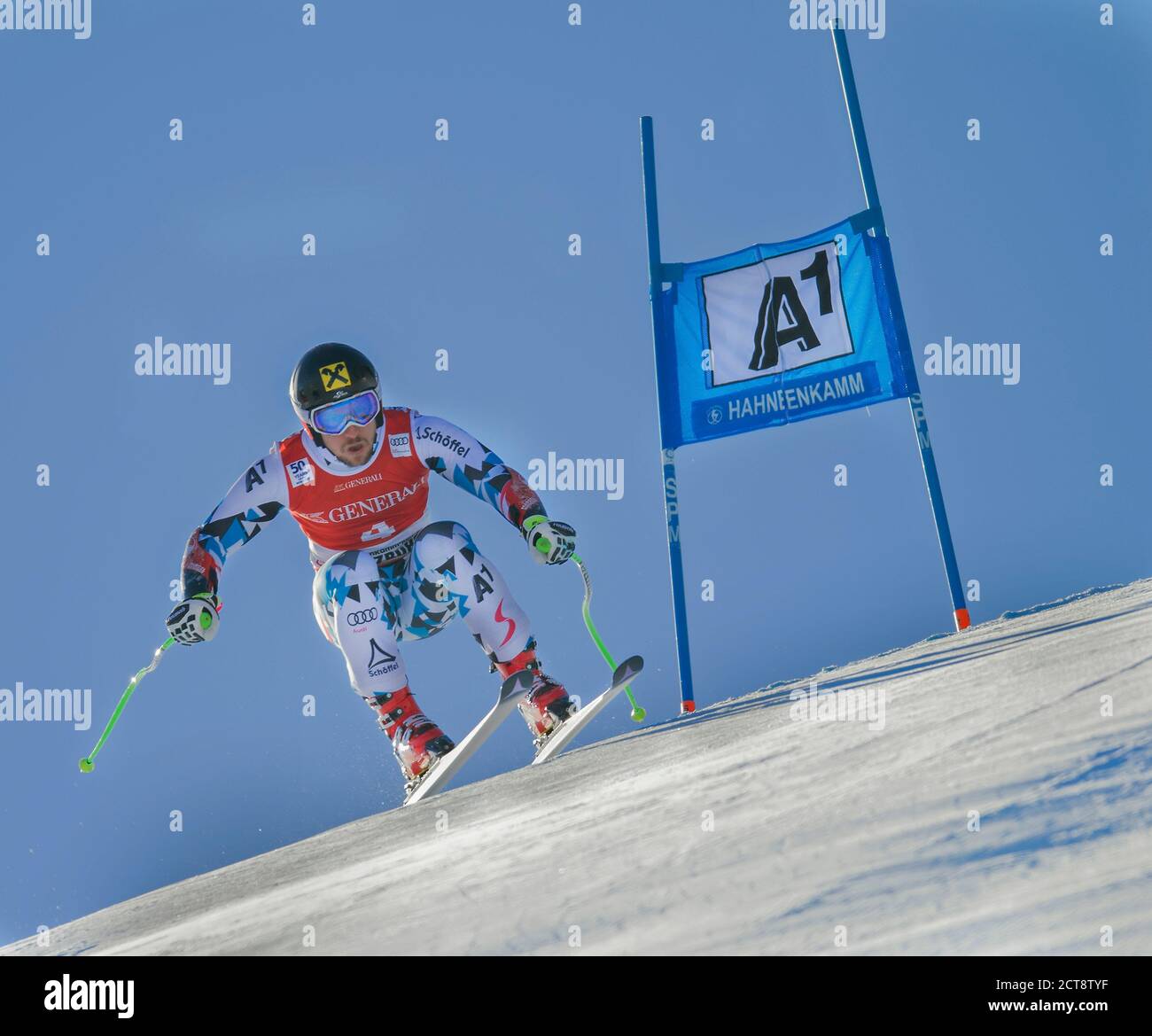 Marcel Hirscher Herren Super-G. FIS Skiweltcup Kitzbühel. Bildnachweis: © Mark Pain / Alamy Stockfoto