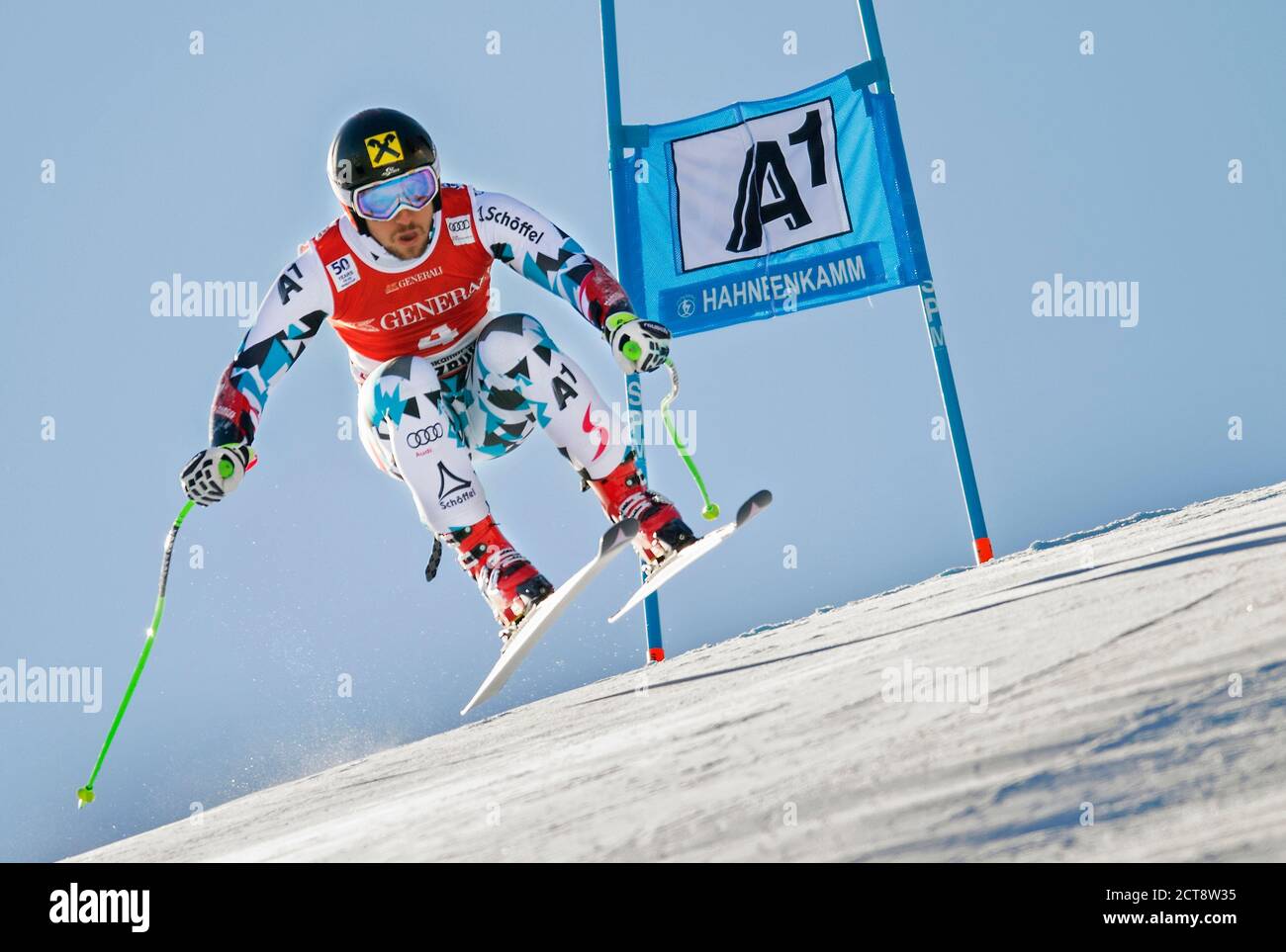 Marcel Hirscher Herren Super-G. FIS Skiweltcup Kitzbühel. Bildnachweis: © Mark Pain / Alamy Stockfoto