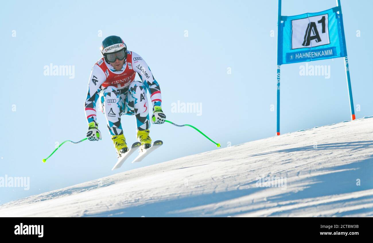 Vincent Kriechmayr Herren Super-G. FIS Skiweltcup Kitzbühel. Bildnachweis: © Mark Pain / Alamy Stockfoto